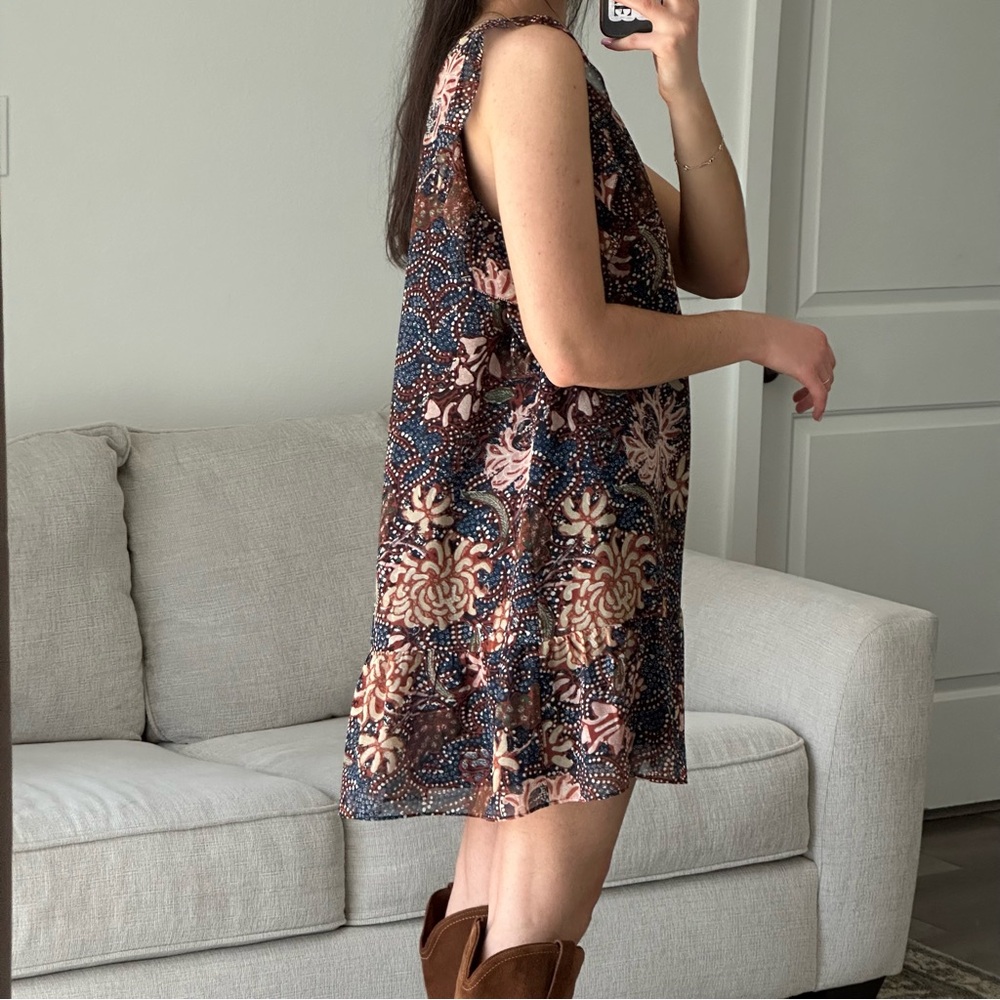 XSOLDX Madewell paisley mini dress large - Picture 3 of 6